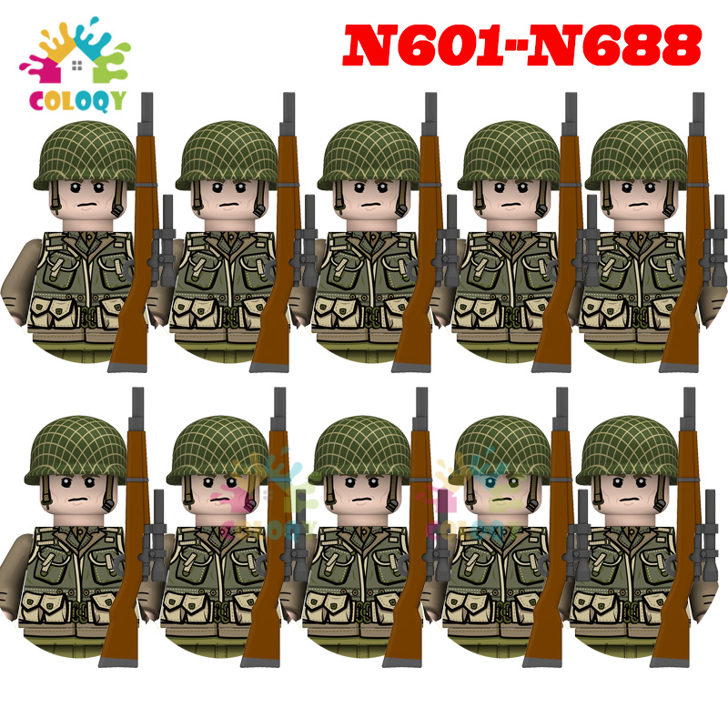 Lego Minifigure Holder - 어린이 장난감 제2차 세계대전 10개/세트 N601-N688