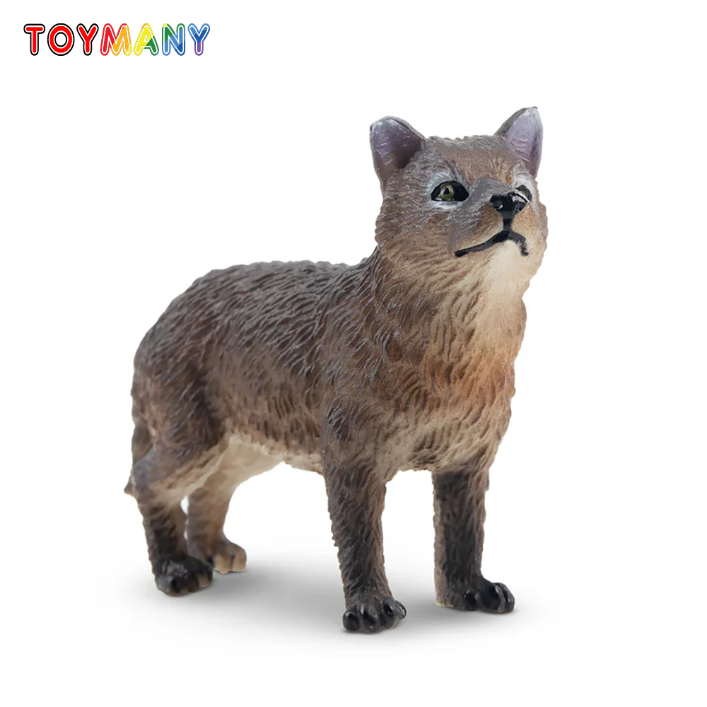 Action Figure Stand - Toymany 시뮬레이션 스탠딩 그레이 늑대 새끼