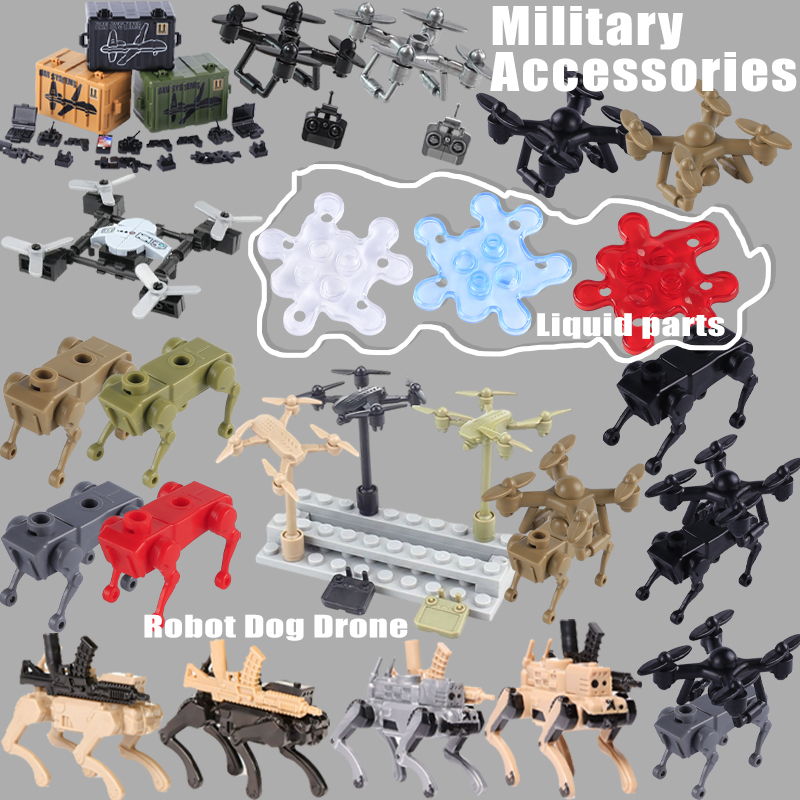 Lego Minifigure Holder - 제2차 세계대전 군사 액세서리 UAV 로봇