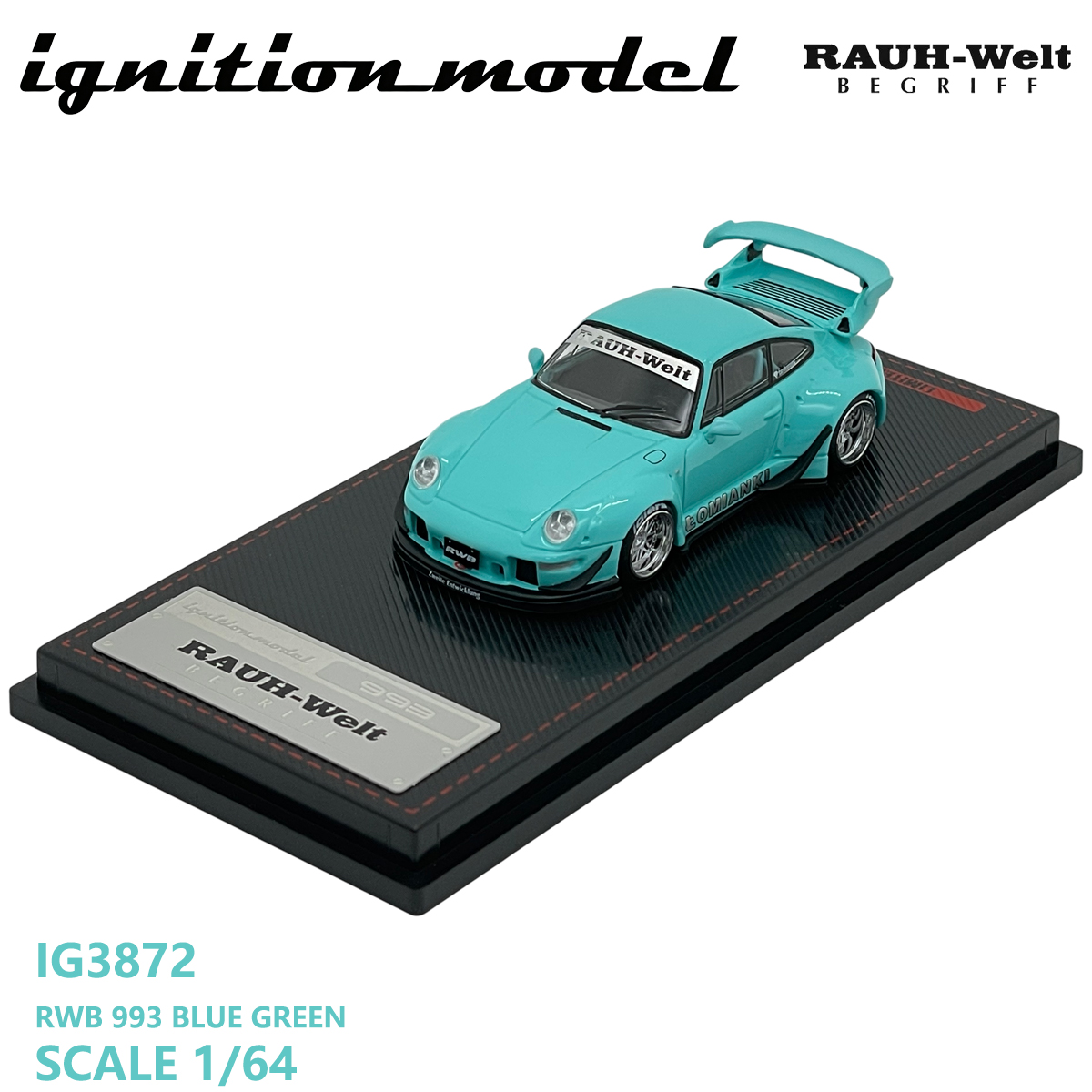 점화 모델 1:64 포르쉐 911 RWB 993 
