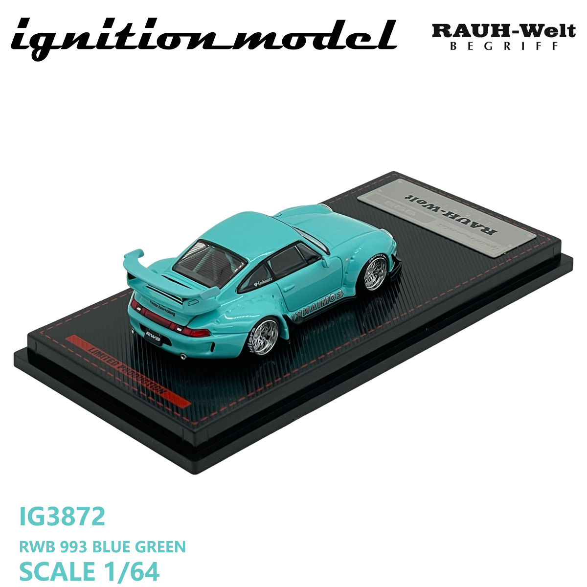 점화 모델 1:64 포르쉐 911 RWB 993 