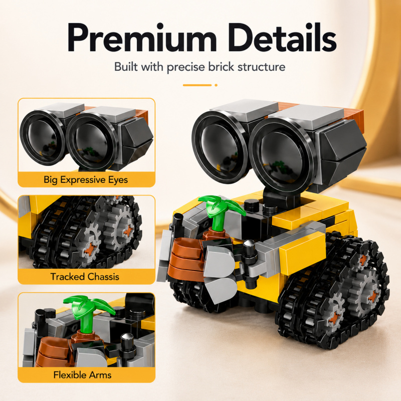 미니 로봇 빌딩 블록 세트, 식물 액세서리가 포함된 귀 - Building Block Mini 리뷰 및 가격