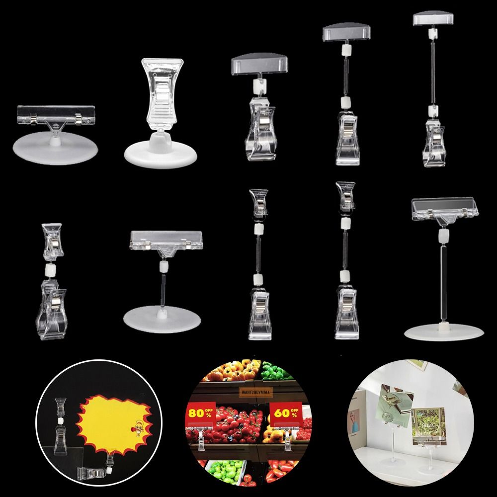 투명 사진 클립 데스크탑 메시지 엽서 홀더 조정 가능한 - Pop Display Shelf 리뷰 및 가격