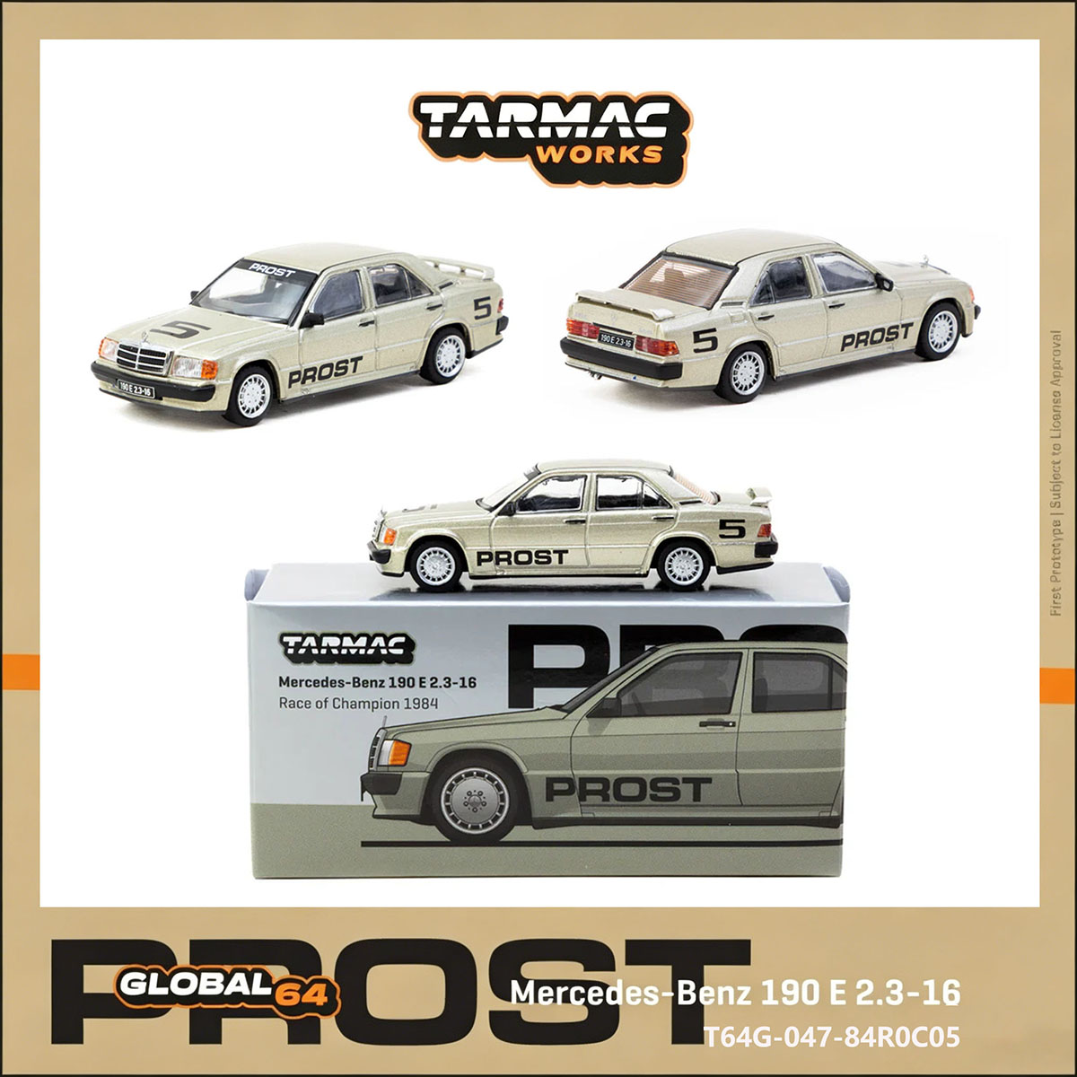 TW 1:64 메르세데스 190E # 5 알랭 프로스트 - Die Cast Car 1 64 리뷰 및 가격