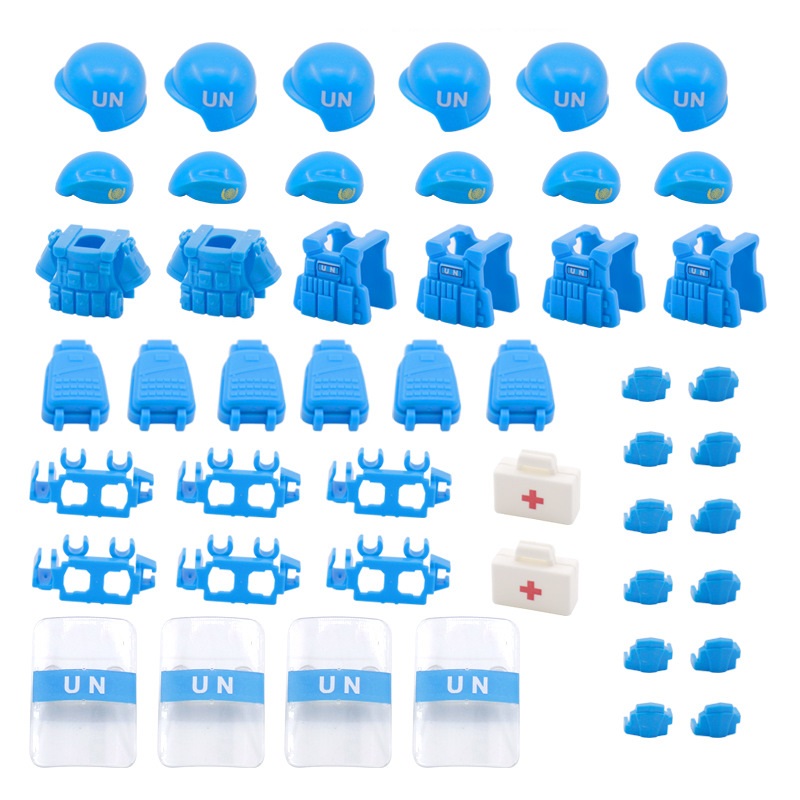 UN 평화 유지 Forc 베레모 방탄 조끼 육군 군인  - Lego Minifigure Holder 리뷰 및 가격