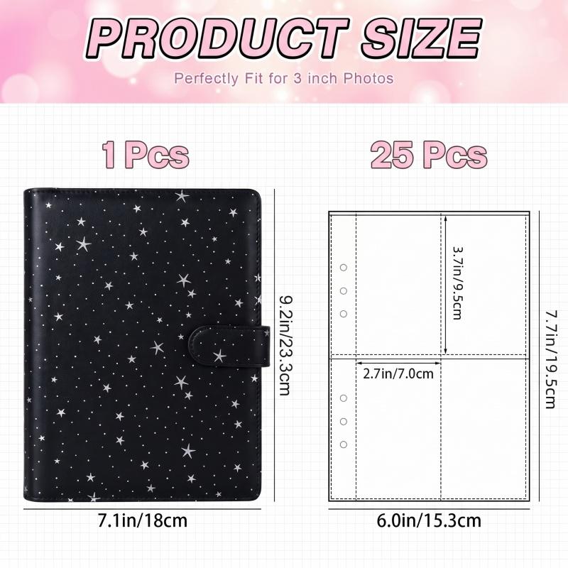 A5 6링 루즈리프 포토카드 바인더 세트 PU 가죽 자 - Trading Card Binder 리뷰 및 가격