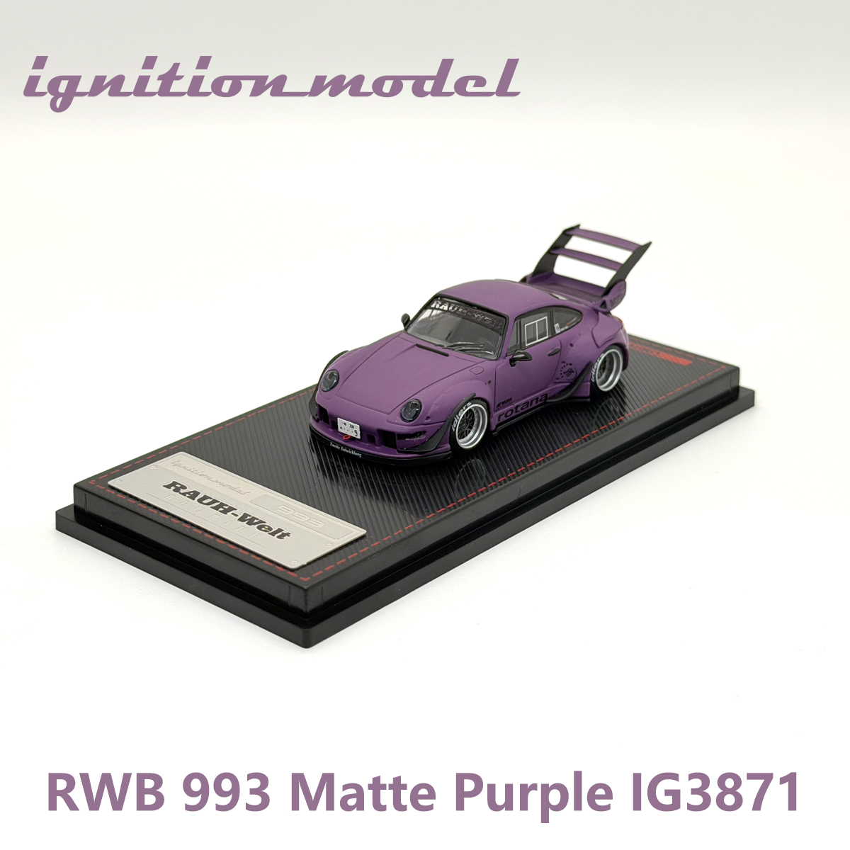 점화 모델 1:64 포르쉐 RWB 993 매트 퍼플 로 - Die Cast Car 1 64 리뷰 및 가격