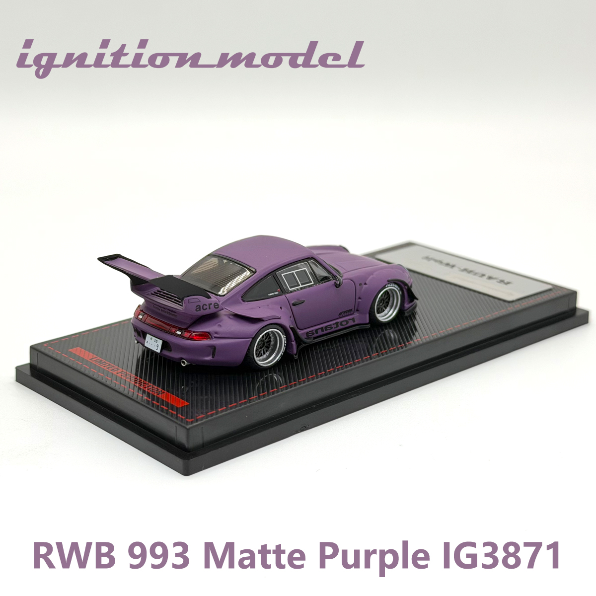 점화 모델 1:64 포르쉐 RWB 993 매트 퍼플 로 - Die Cast Car 1 64 리뷰 및 가격