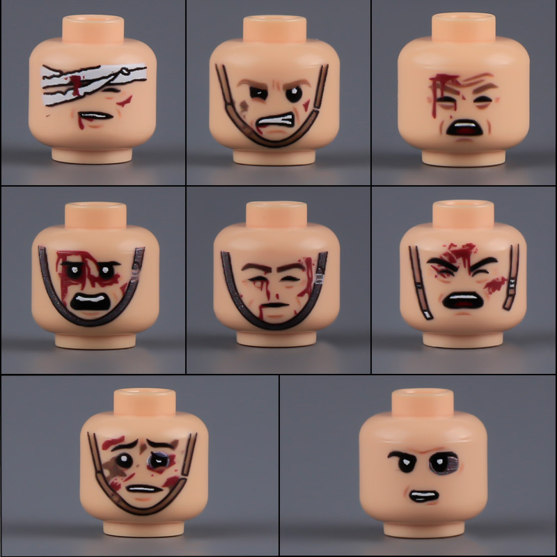 군인 피규어 부상 얼굴 표현 헤드 파츠 빌딩 블록 위장 - Lego Minifigure Holder 리뷰 및 가격