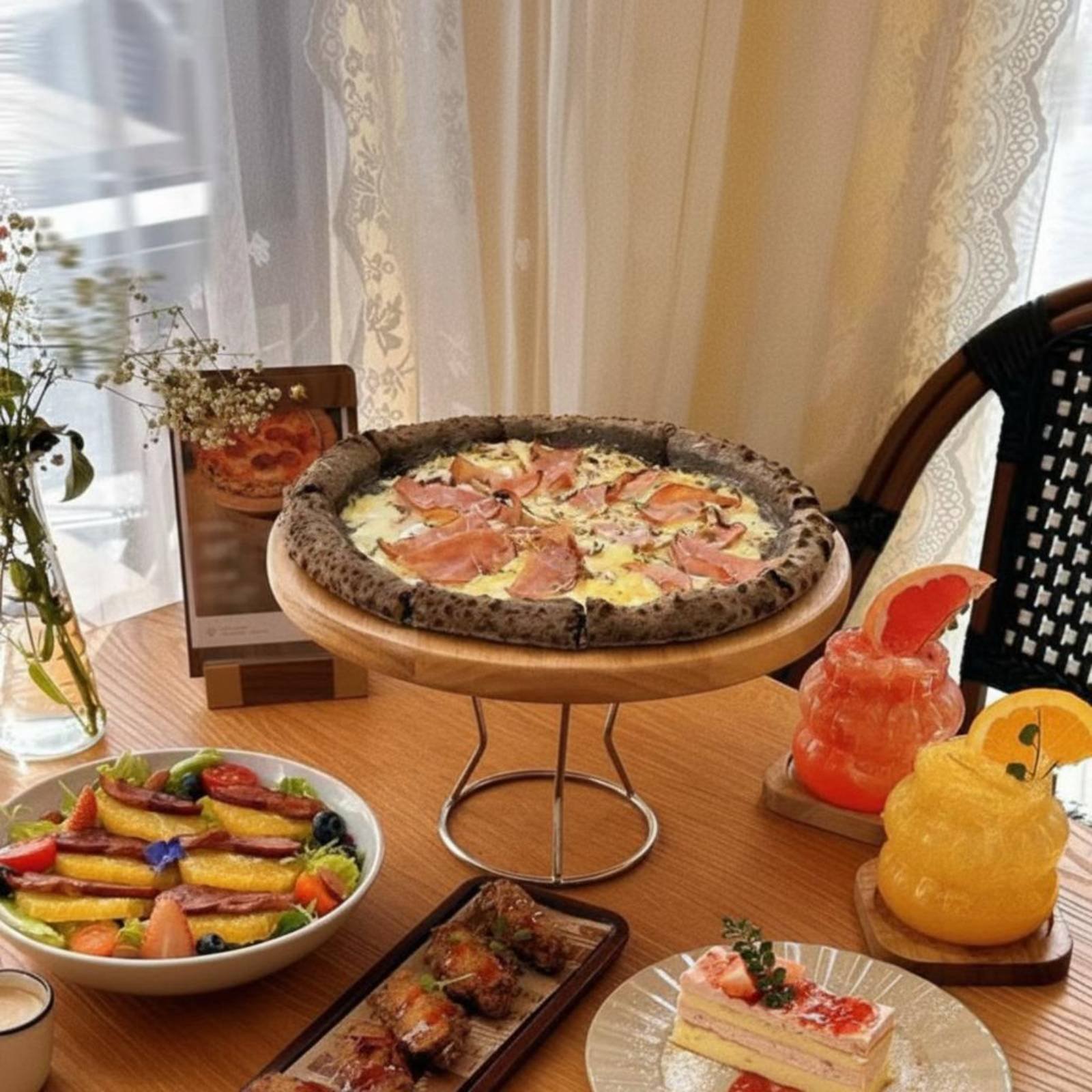 피자 스탠드 레트로 디자인 철제 베이스 피자 팬 라이저 - Display Risers Set 리뷰 및 가격