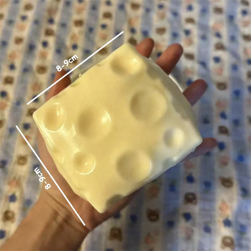 ◑ 점보 치즈 큐브 스트레스 볼 큰 치즈 모양 스퀴즈  - Fidget Cube Original 리뷰 및 가격
