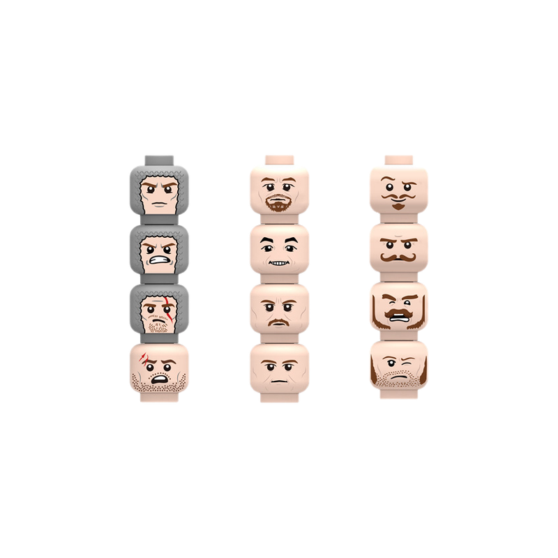 부상당한 감정 표현 얼굴 머리 블록, 군인 피규어, 좀 - Lego Minifigure Holder 리뷰 및 가격