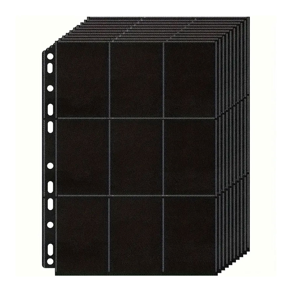 180 게임 카드용 양면 로딩 포켓, 블랙 9 포켓 A - Trading Card Binder 리뷰 및 가격
